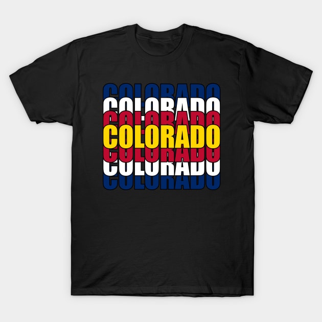 Colorado Typography Flag Simple T-Shirt by That5280Lady